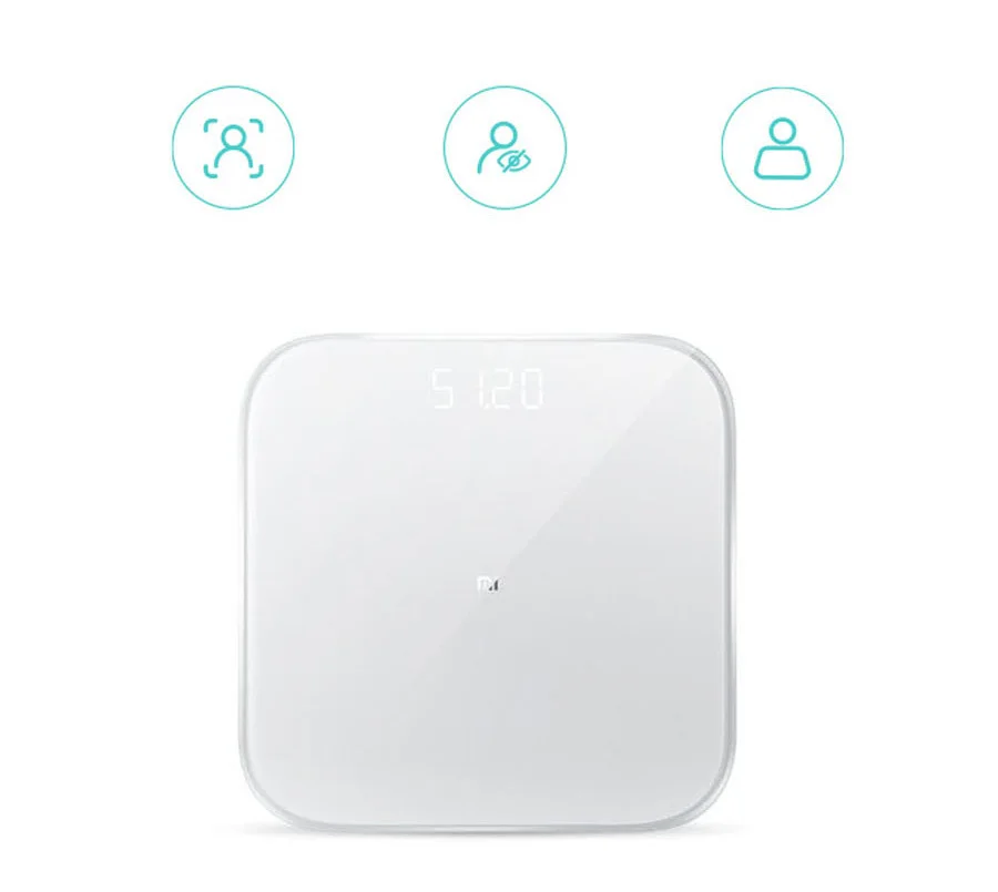 Xiao mi jia весы 2 Bluetooth 5,0 умные весы цифровой светодиодный дисплей работает с приложением mi fit для домашнего фитнеса