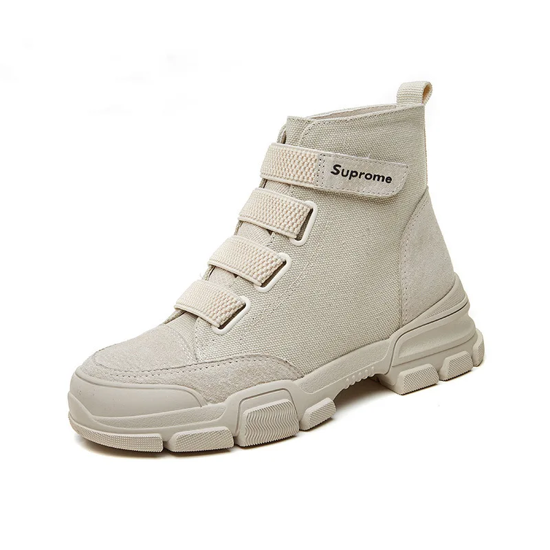 

Новинка 2021, женские ботинки Martin на Высоком толстом каблуке, повседневные женские короткие ботинки на плоской подошве с пряжкой, модная унив...