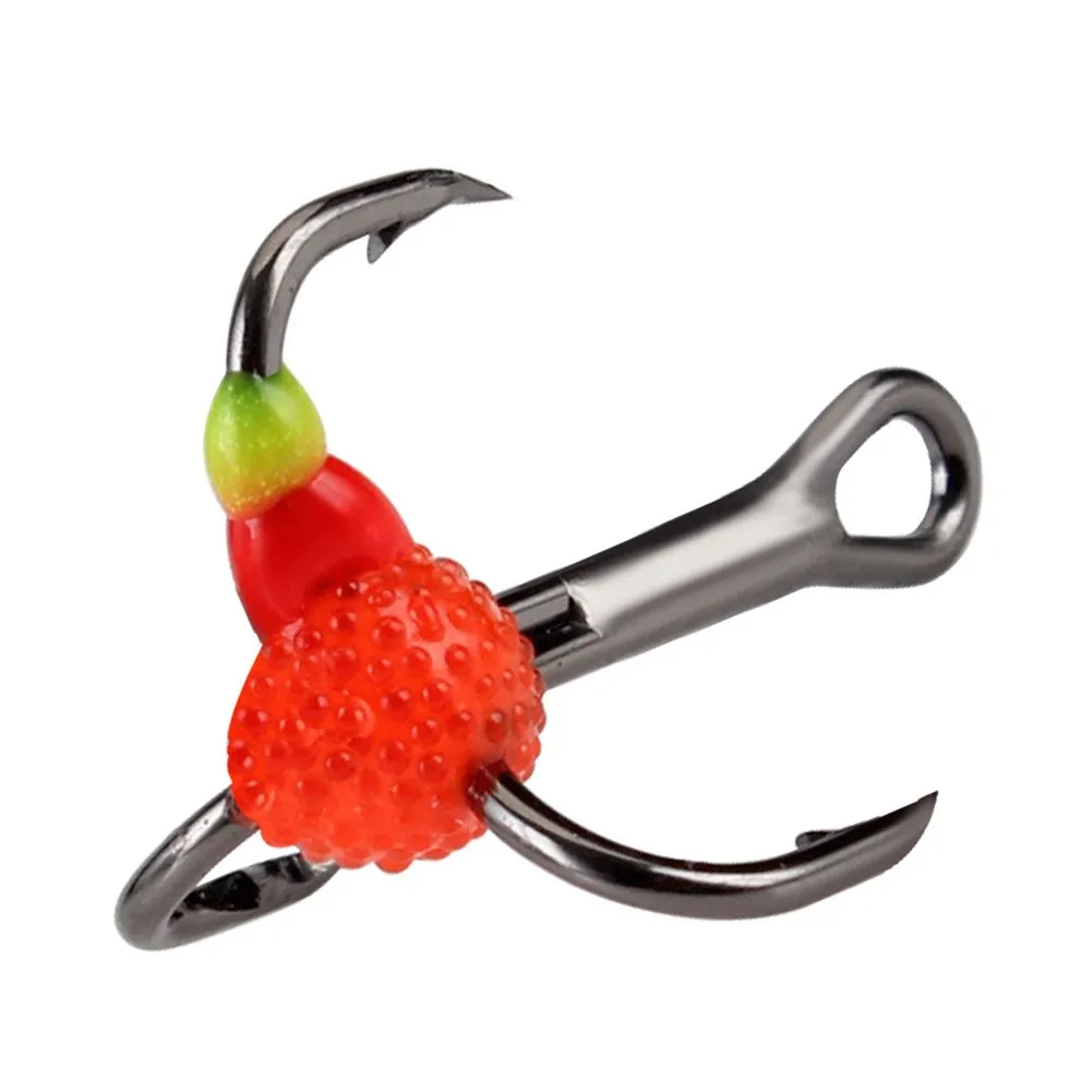 

5 Pieces Ice Fishing Hook Fishing Bait Winter Ice Fishing Hook Flip Barbed Tweeter Set Bionic Bait Black Nickel Fishing Hook