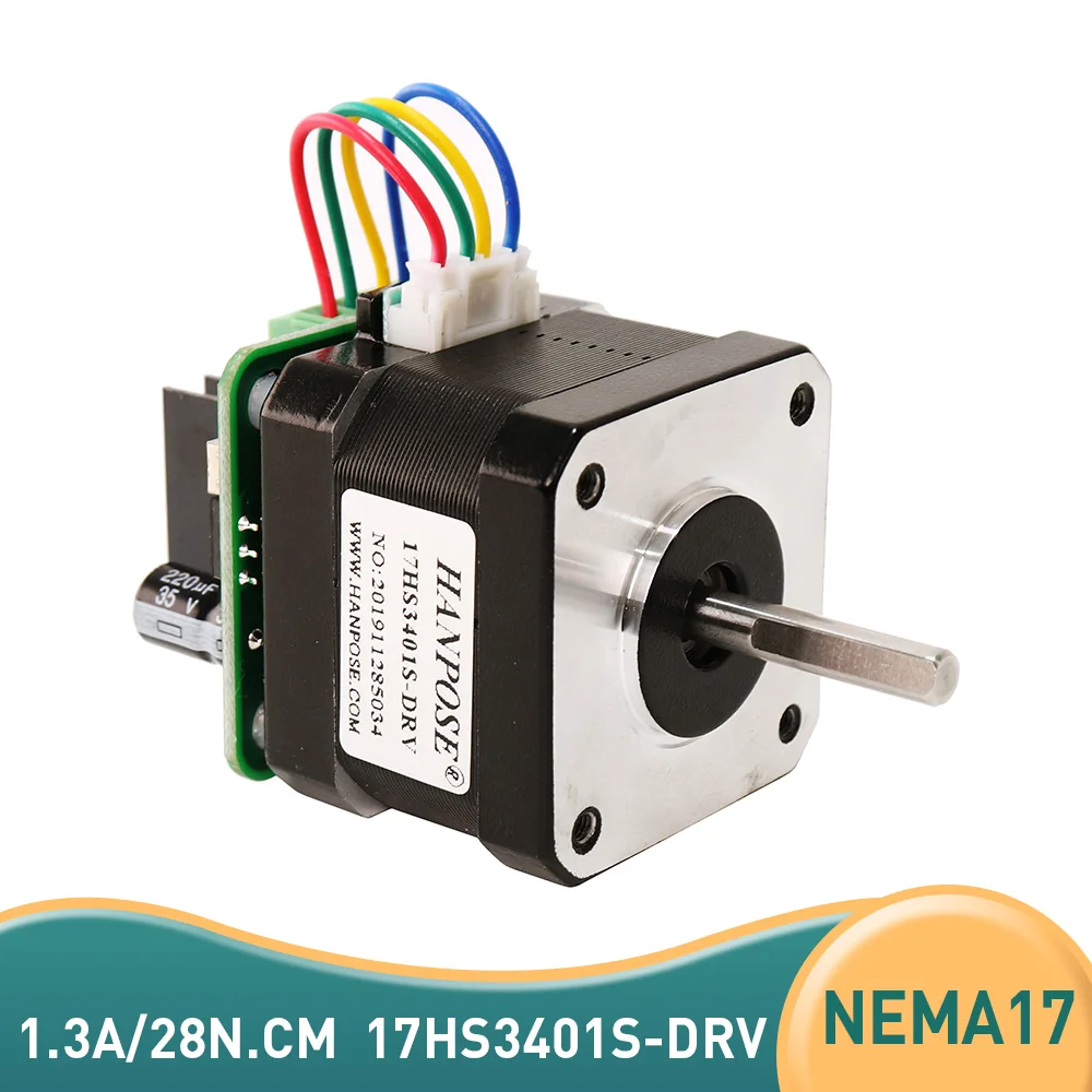

5PCS 17HS3401S-DRV 2-Phase 1.3A 28N.CM Stepping Motor Driver Integrated Machine Small Volume Micro Motor For Drawing Instrument