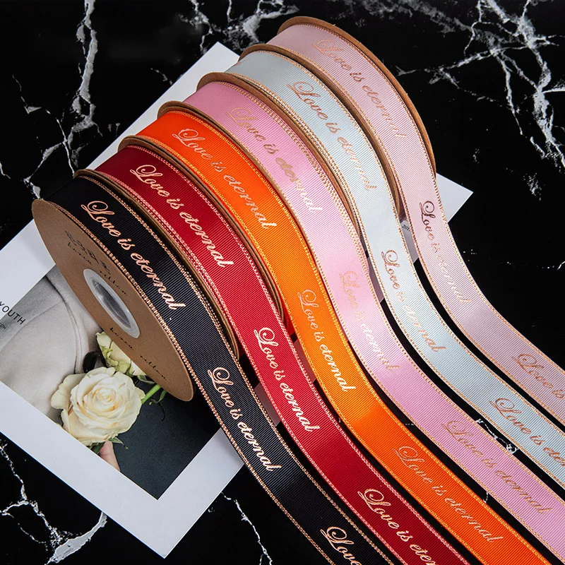 Бронзирующая лента 2 5 см с надписью на английском языке упаковочная коробка