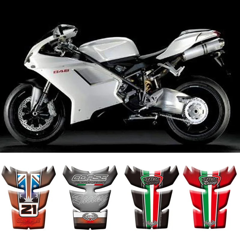 Мотоцикл 3D топливный бак Pad защитные наклейки для Ducati 848 1098 1198 Танк