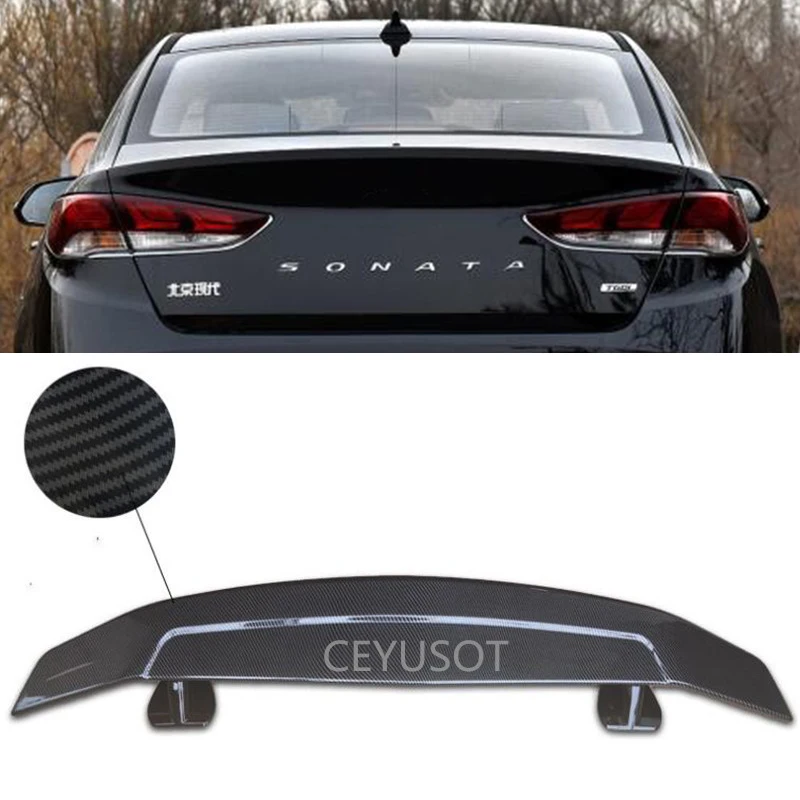 

Универсальный Спойлер CEYUSOT, крыло, новый старый Hyundai Sonata, ABS материал, багажник автомобиля, задняя губа, хвост, аксессуары, обвес 2010-2018
