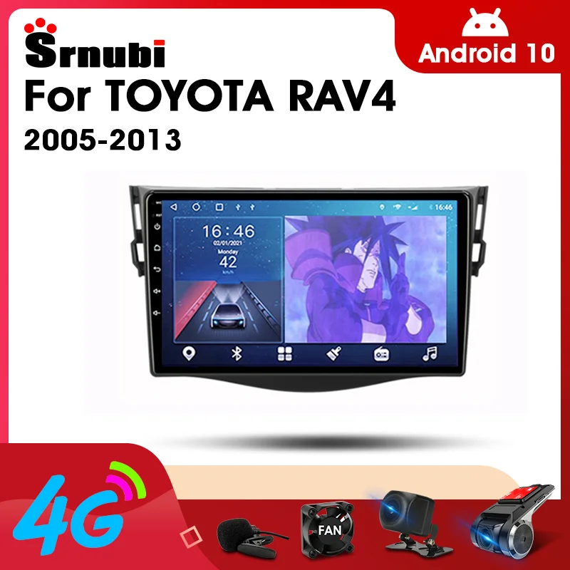 Автомагнитола 2 Din Android 10 0 стерео аудио радио для Toyota RAV4 2005 2013 мультимедийный
