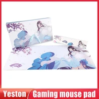 yeston mouse pad gamer waterproof resin ultra smooth anime desktop mice mat for laptop notebook computer gaming office work home