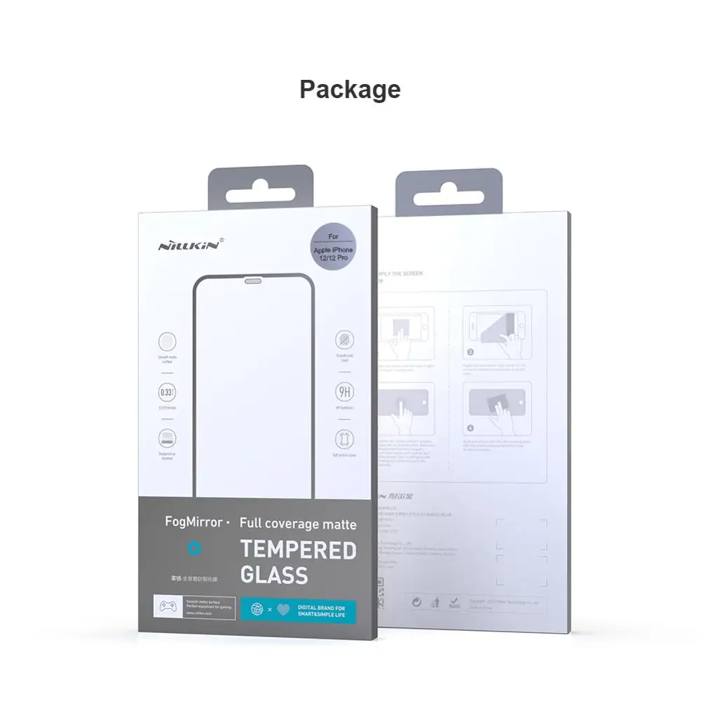 Anti-Explosion Glass for iPhone 12 Pro Max Fog Mirror  Full coverage matte tempered glass Nillkin