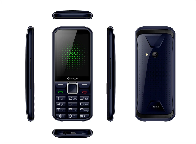 Blue Samgle Senior мобильный телефон 3g WCDMA 2," дисплей Тонкий прочный функция телефон Быстрый набор супер долгий режим ожидания фонарик Whatsapp - Цвет: Blue