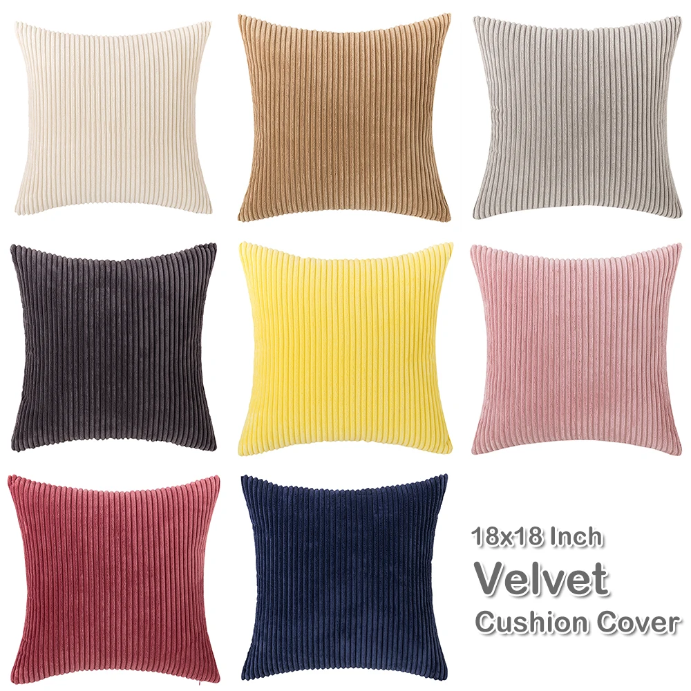 

Velvet Cushion Cover Pillowcase Solid Color Pillow Case Cojines Decor Sofa Throw Pillows Case Room Pillow Cover Home Decorative