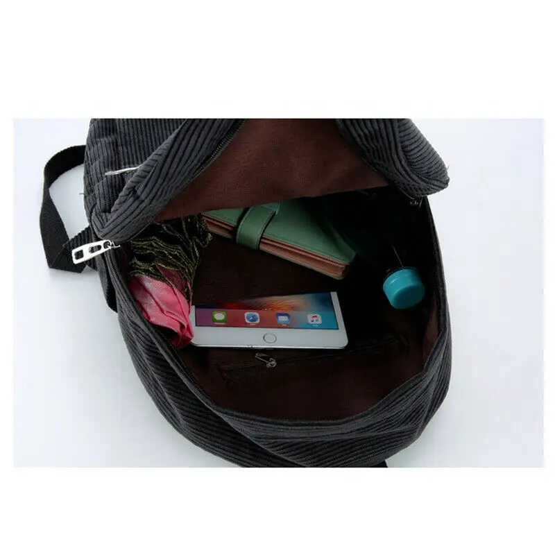 Симпатичная женская сумка вельветовый дорожный школьный рюкзак сумки для книг