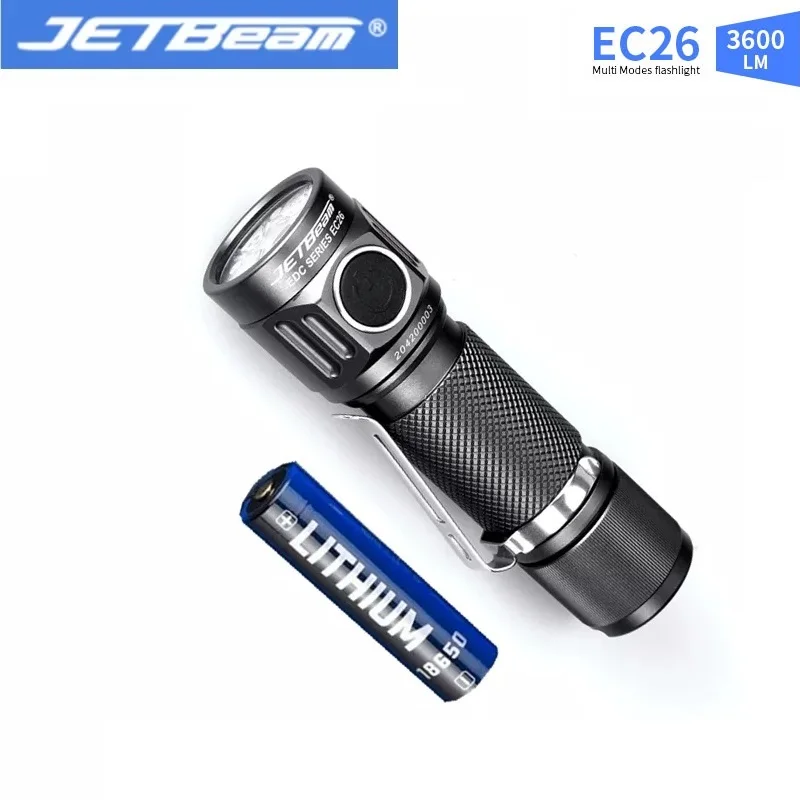 JETBeam EC26 EDC 3600LM Tactical Flashlight 18650 Torch Led Light Lamp Mini Flashlight Outdoor Hunting High Power Led Flashlight