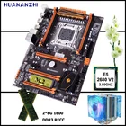 M.2 распродажа материнских плат HUANANZHI DELUXE X79 LGA2011 материнская плата с Процессор Intel Ксеон E5 2680 V2 с кулер Оперативная память 16 Гб (2*8 г) rec
