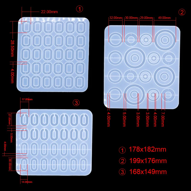 Прямоугольная круглая силиконовая форма сделай сам для изготовления подвесок из
