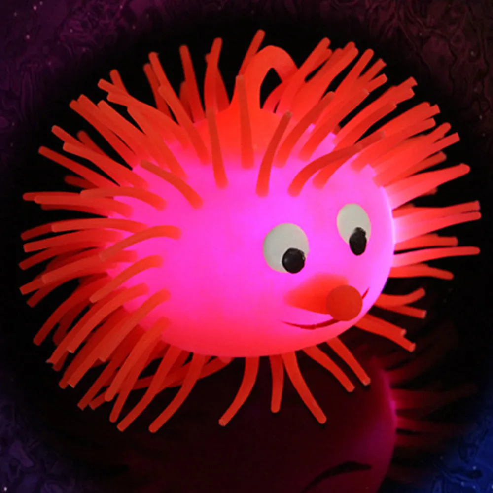 

toys for children 10ml Flashing Puffe Ball Squeezable Stress Squish Toy Stress Relief Ball Fun kids gift 2021#