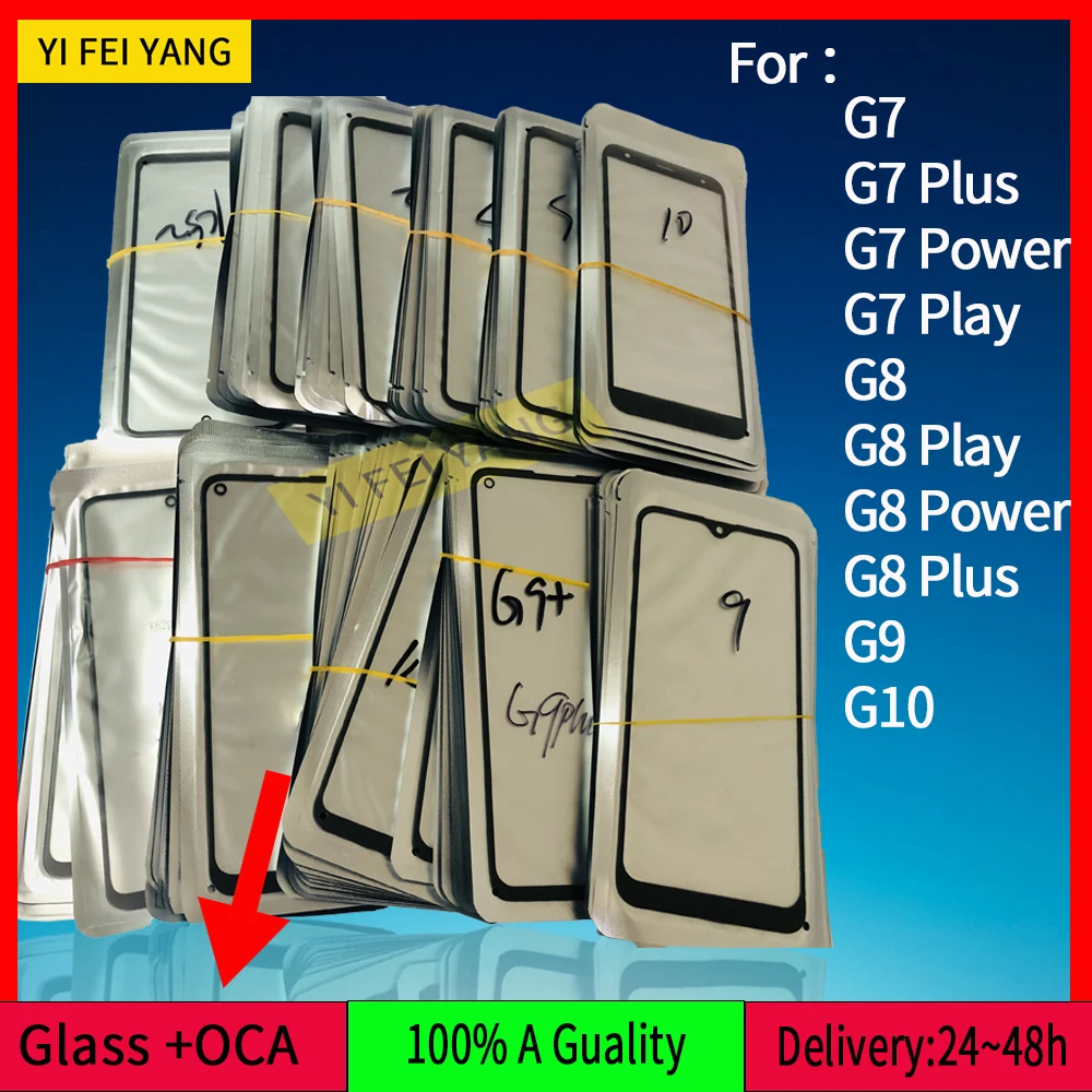 10 шт. переднее внешнее стекло с объективом OCA для Motorola Moto G9 Plus G8 Power G7 Play One G10