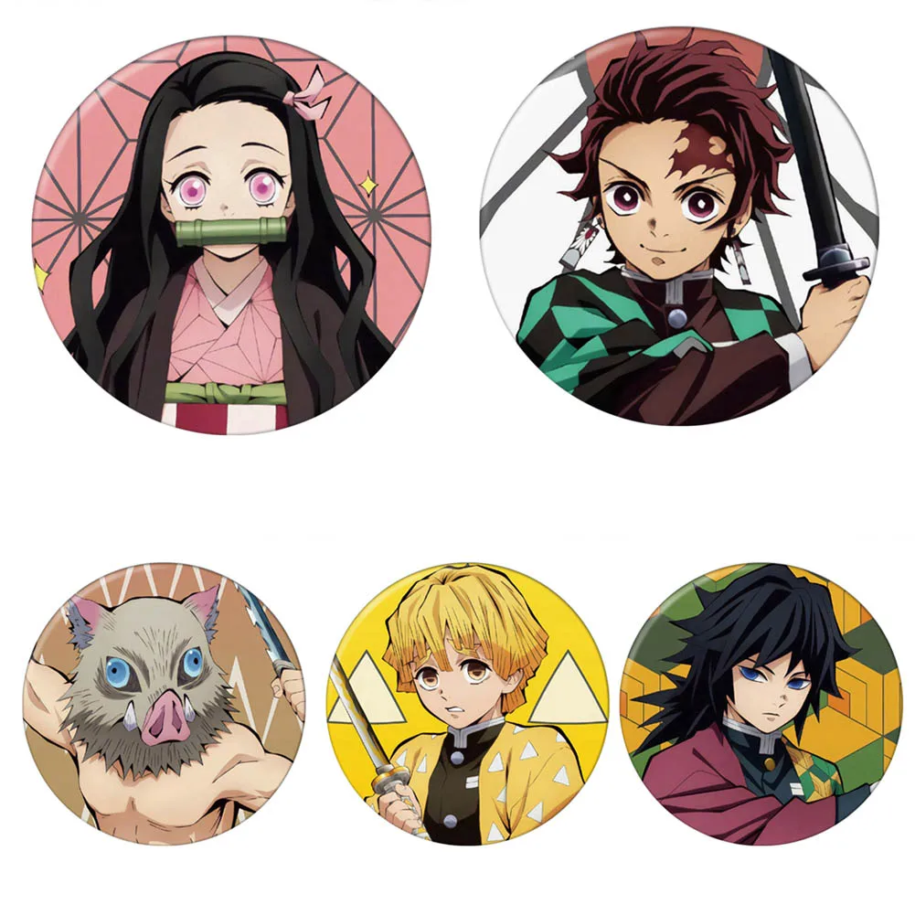 

Anime Badges Demon Slayer: Kimetsu No Yaiba Button Brooch Badge Fashion