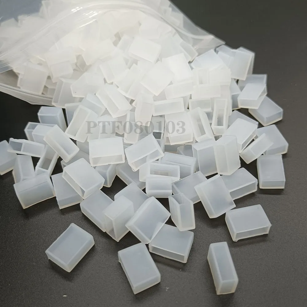 100PC 8mm 10MM 12MM 15mm Silicone End Cap No Hole 2 Pin Hole 4 Pin Hole For PCB IP68 LED Tube Strip