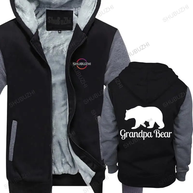 

mens fall vintage casual coat hooded Grandpa Bear Mens thick hoodie - Granddads Fathers Day Gift Present man brand hoodies coat