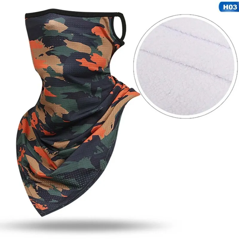

1Pc Winter Outdoor Camouflage Pattern Seamless Face Cover Sports Scarf Ear Hanging Neck Tube Riding Windproof Bandana
