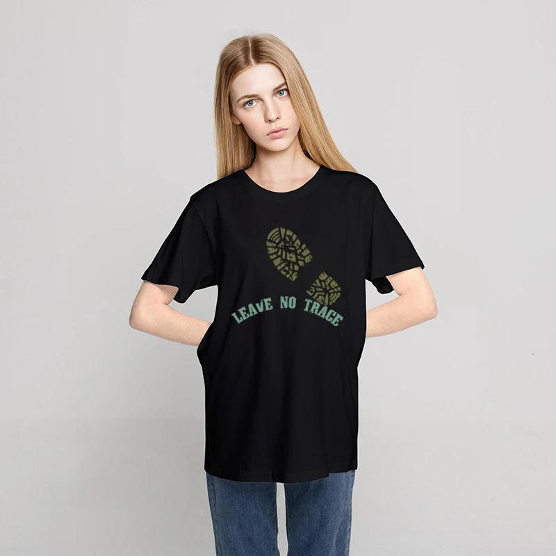 

Leave No Trace Printing Female T Shirt Simplicity O-Neck T Shirts Cool Breathable Tshirt Summer Comfortable Tshirts Womans