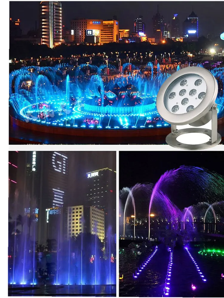 

IP68 LED Underwater Light Waterproof Led Lights Rgb Fountain Waterfall Light AC12V 9W Outdoor Underwater Pond Lighting