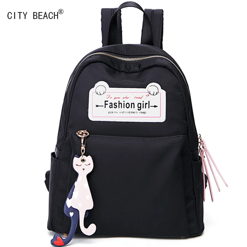 

CITY BEACH Backpack schoolgirls high-capacity Oxford cloth sports bag fashion casual school bag