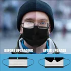 525 шт Анти-туман одноразовые маски для лица для взрослых, унисекс, в 3 слоя маска для полости рта черный нетканый материал лицевой крышки маска Jetable