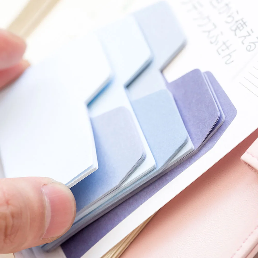

60 Sheets Watercolor Gradient Japanese Sticky Note Memo Pad Office Planner Sticker Paper Stationery School Supplies