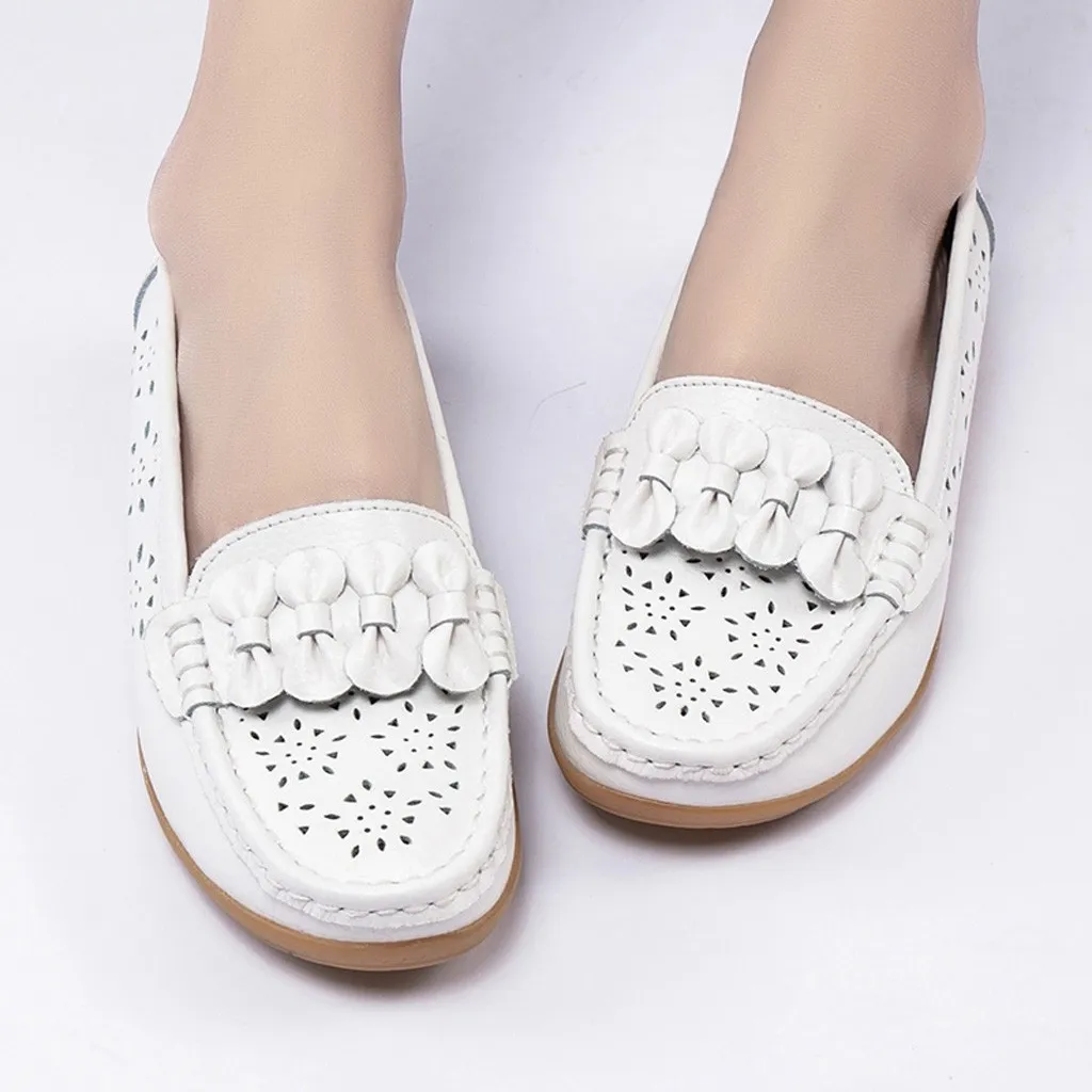 Повседневная женская обувь SAGACE размера плюс дышащие туфли лодочки без шнуровки с