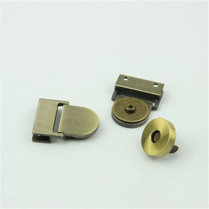 Fashion 10 Pcs Magnetic Clasp Turn Lock Twist Locks Metal Hardware For DIY Craft Replacement Handbag Bag Purse Accessories New