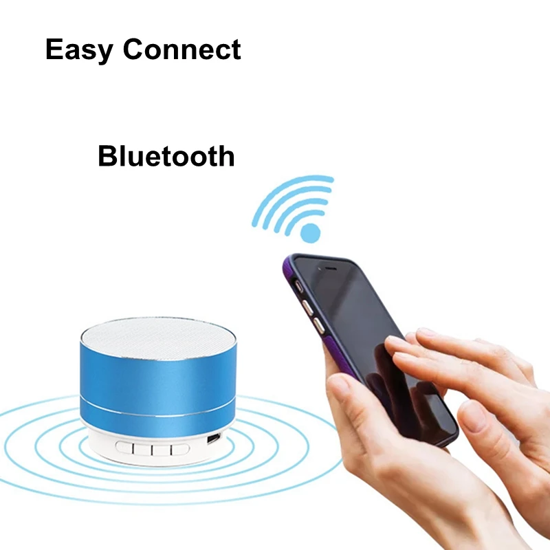 Портативный Bluetooth динамик мини аудио TF USB AUX стереозвук музыкальный