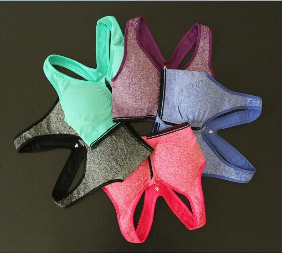 Женские повседневные бюстгальтеры на молнии топы серые синие фиолетовые розовые