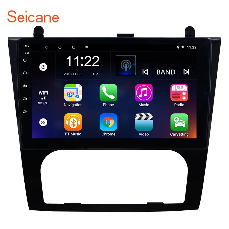 Мультимедийный проигрыватель Seicane Android 10 0 2 Гб ОЗУ 9 дюймов автомобильный