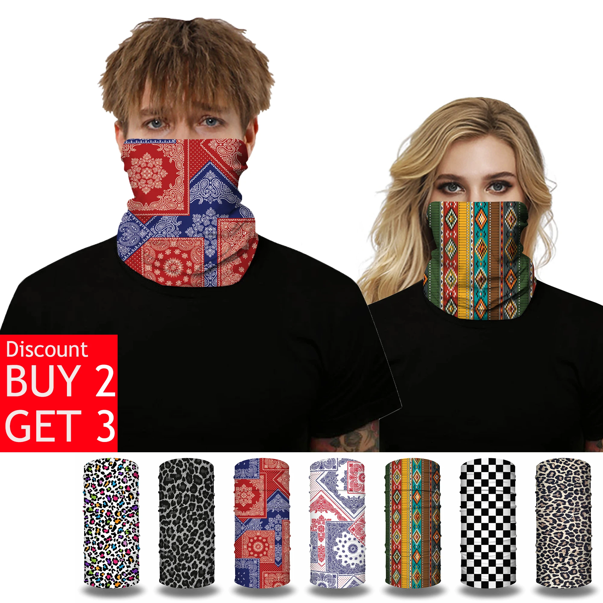 Леопардовый Пейсли Хэллоуин ветрозащитный Scarvf велосипед Пешие прогулки Спорт