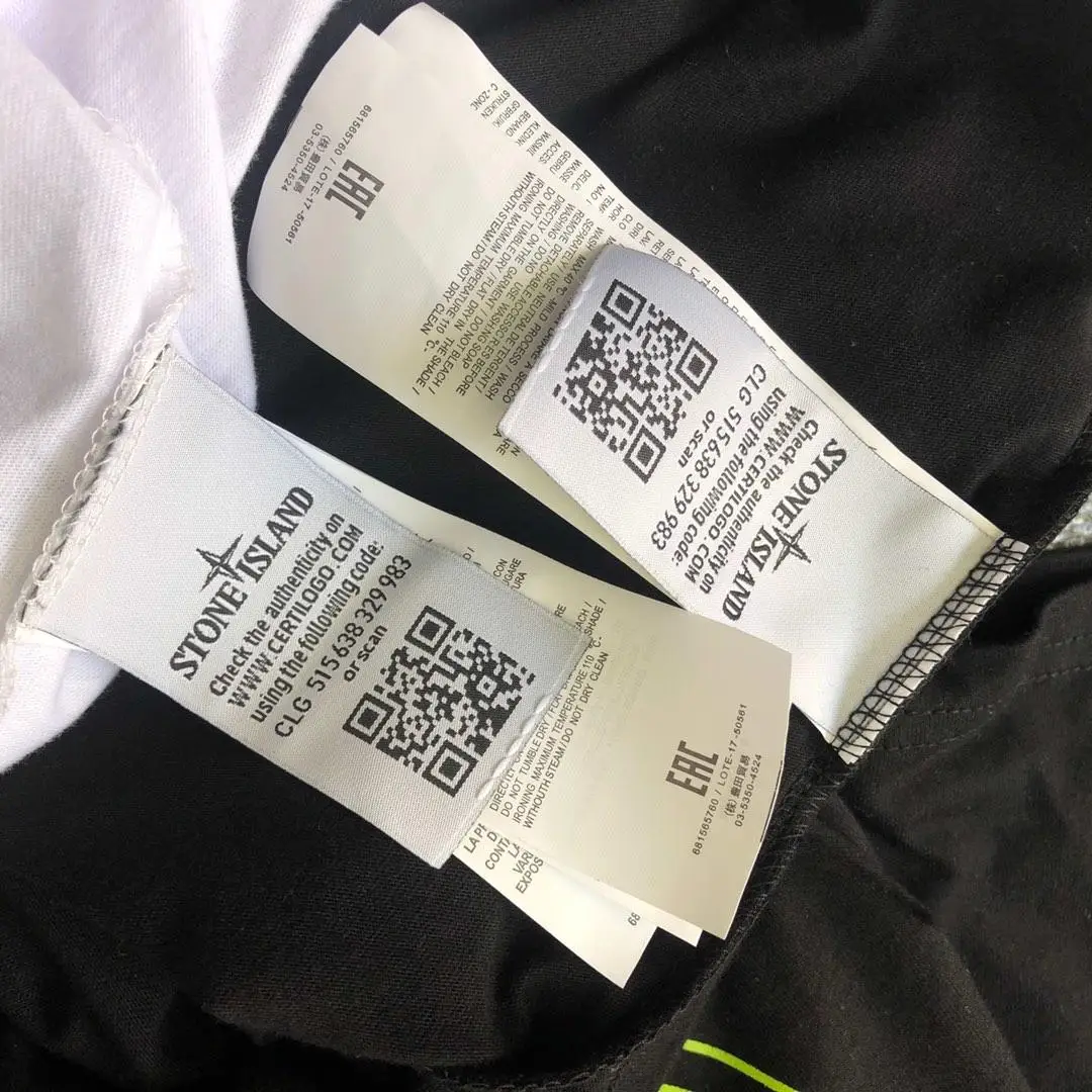 

Mens stone island 18FW Letter Classic short-sleeved Tee summer cotton T-shirt Size M-XXL