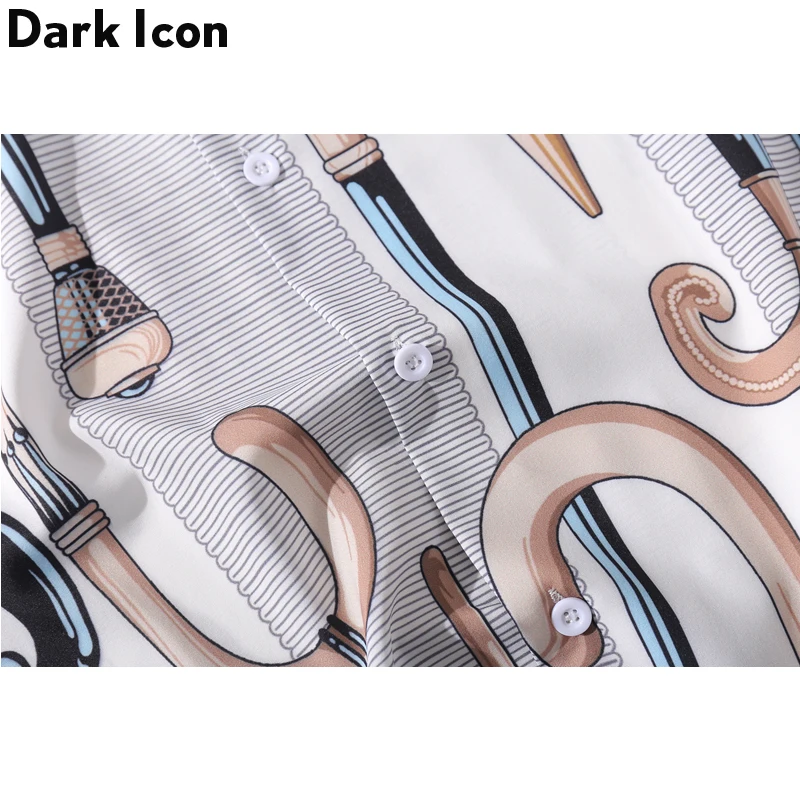 Рубашка Dark Icon в винтажном стиле барокко лето 2020 повседневные мужские рубашки с