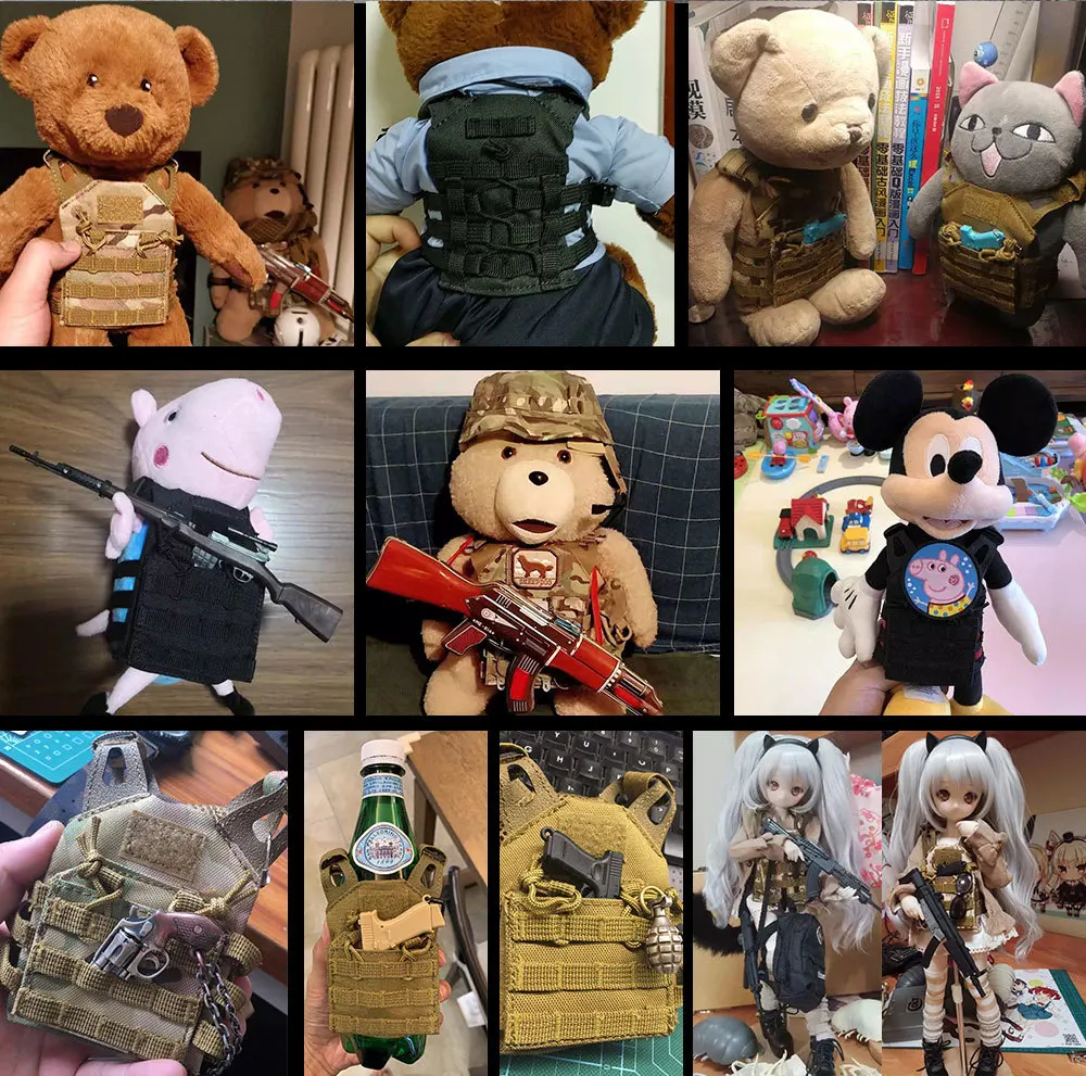 koozie военный Molle мини JPC Тактический Жилет Охотничий Открытый регулируемый пояс журнал орнамент кулон США