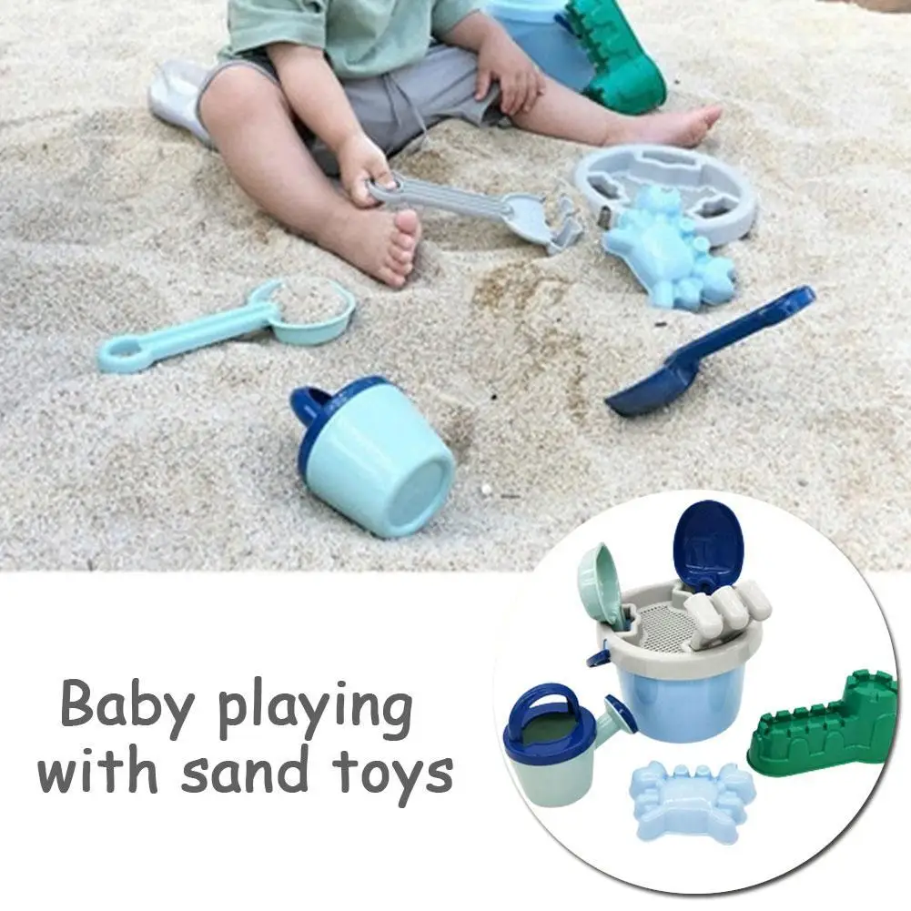 

Children's Beach Toys Digging Tool Set Barrel Cover Shovel Tool Shower Plastic Crab Plastic Castle Kids Funny Play House Toy