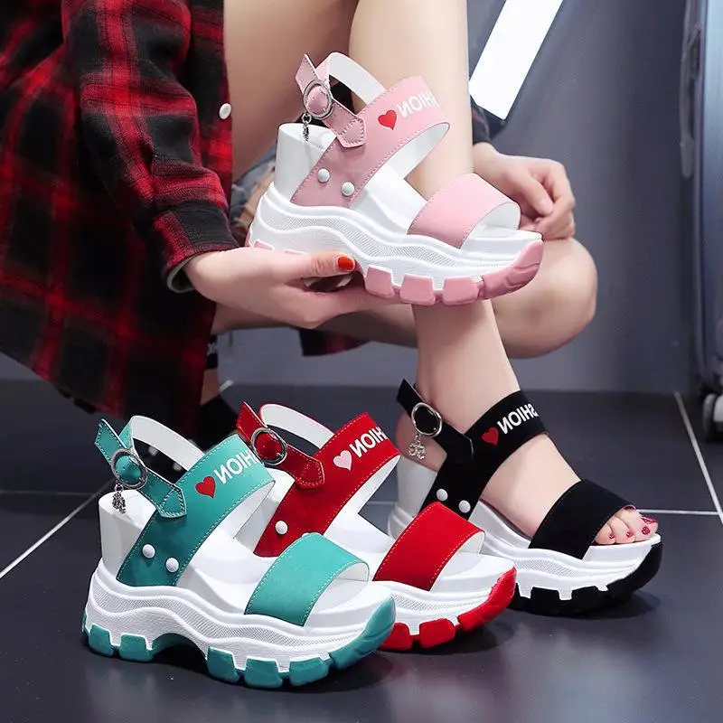 

Сандалии COZOK женские на толстой подошве, легкие дышащие Нескользящие износостойкие Босоножки с открытым носком, лето