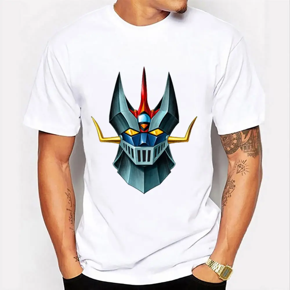 

Anime Mazinger Z T Shirt Men Tshirt Cotton Graphic Streetwear Shirts T-shirt Camisas Summer Round Neck Tops Short Sleeve Tee