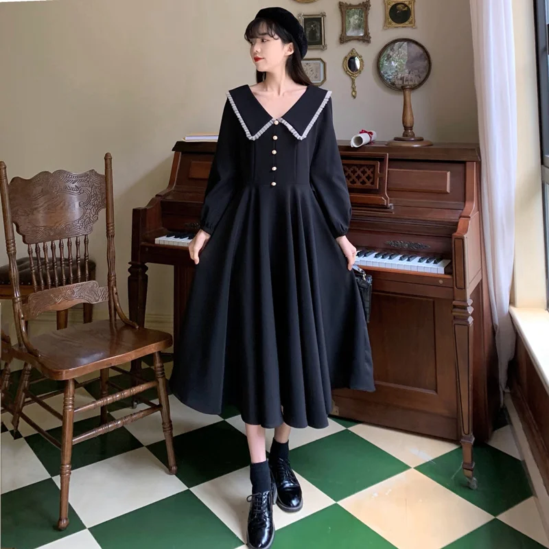 

Large Size Women's Clothing French Hepburn Style Super Fairy Dress Fat Girl Autumn Socialite Tummy Hiding Bottoming Kio