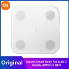 Оригинальные весы Xiaomi Mi Smart Scale 2 для определения жира в теле, Bluetooth, тест на баланс, 13 показателей индекса массы тела и индекса массы тела, светодиодный дисплей