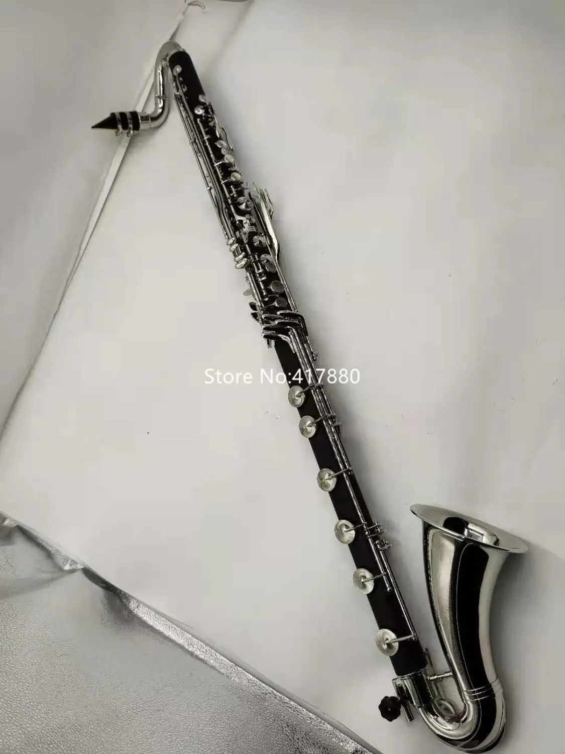 

New Arrival MARGEWATE Low C Clarinet Silver Plated Keys Bass Clarinet Professional Musical Instrument With Mouthpiece Case
