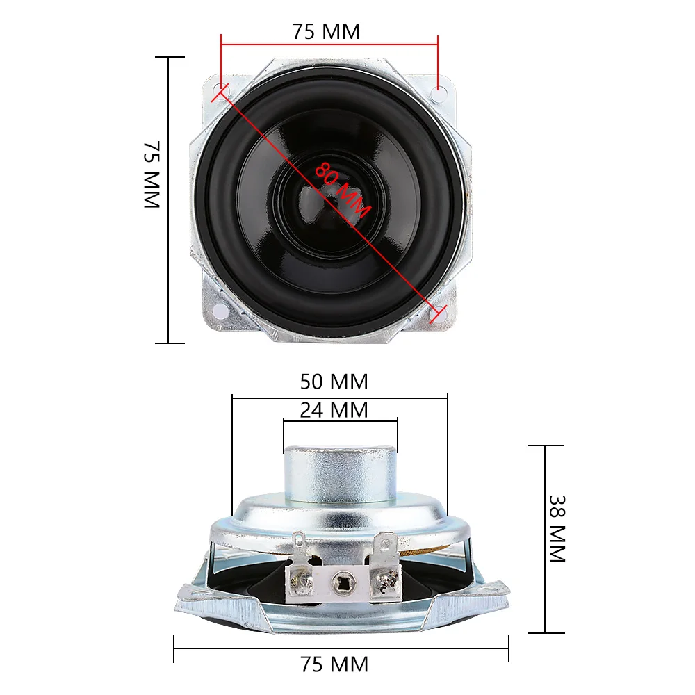 AIYIMA 2Pcs 3 Inch Mini Portable Full Range Waterproof Speaker 4 Ohm 10W DIY Bluetooth Outdoor Shower Music Speaker Loudspeaker