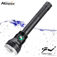 alonefire dv74 ipx8 professional diving flashlight 200m dive lamp underwater xhp70 2 white dive light torch