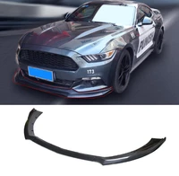 forford for mustang 2015 2016 2017 3pcs carbon fiber look black car front bumper splitter lip diffuser spoiler bumper body k