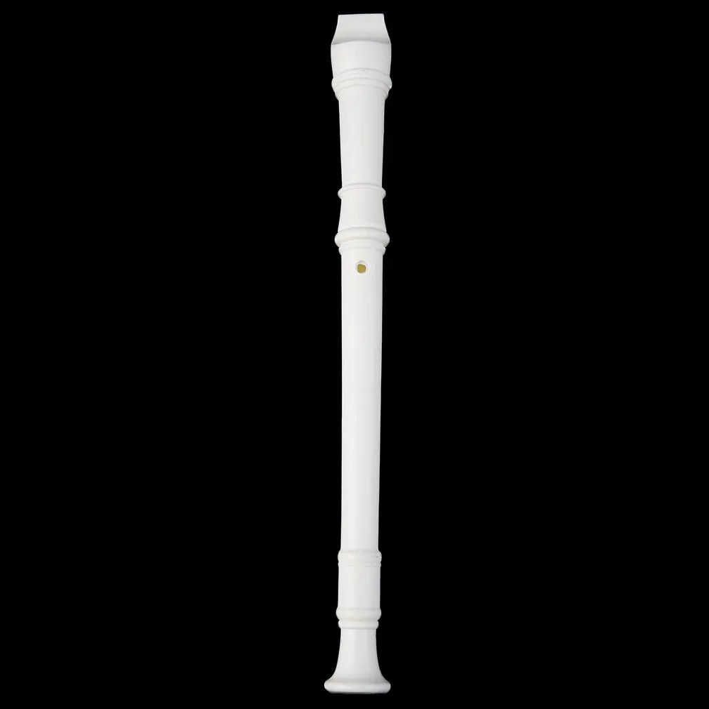 

Portable Size White ABS Resin Instrument Musical Soprano Recorder Long Fingering Early Education For Children
