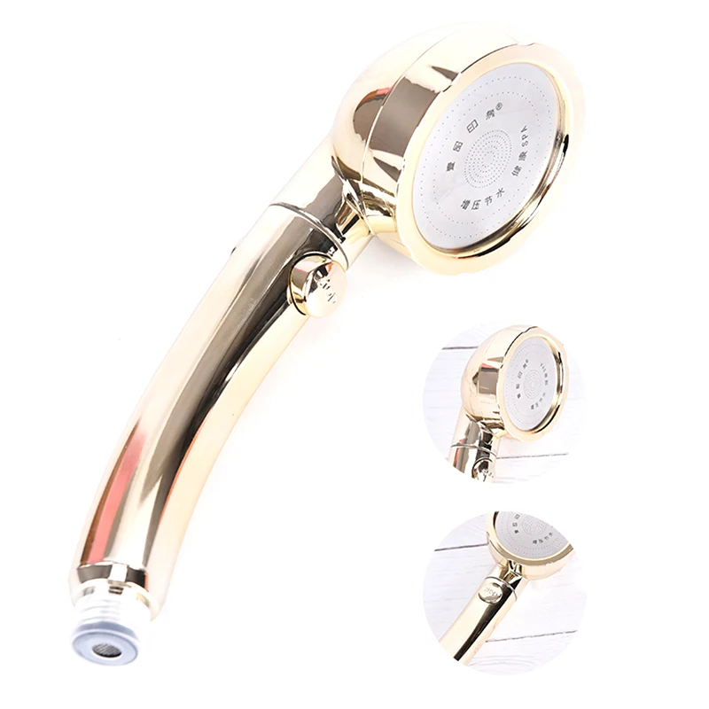 

360 Degrees Rotating Shower Head Adjustable Water Saving Shower Head 3 Mode Shower Water Pressure Shower Head With Stop Button
