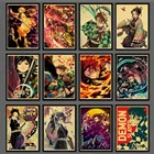 Винтажные японские постеры, убийца демонов киметасу no Yaiba для домашнего декора, крафт-бумага, высококачественный плакат, настенный Декор, живопись