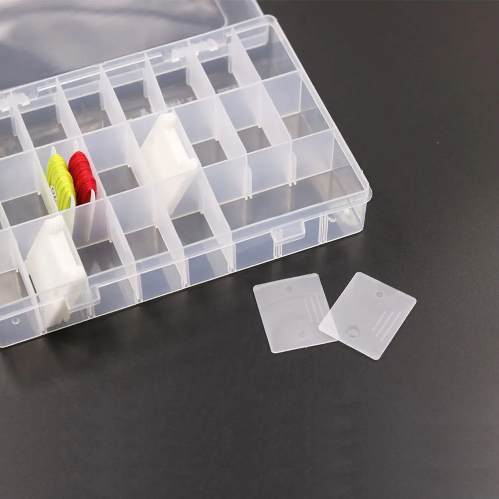 Пластиковый Органайзер с 24 отделениями коробка для хранения флоссов вышивкой