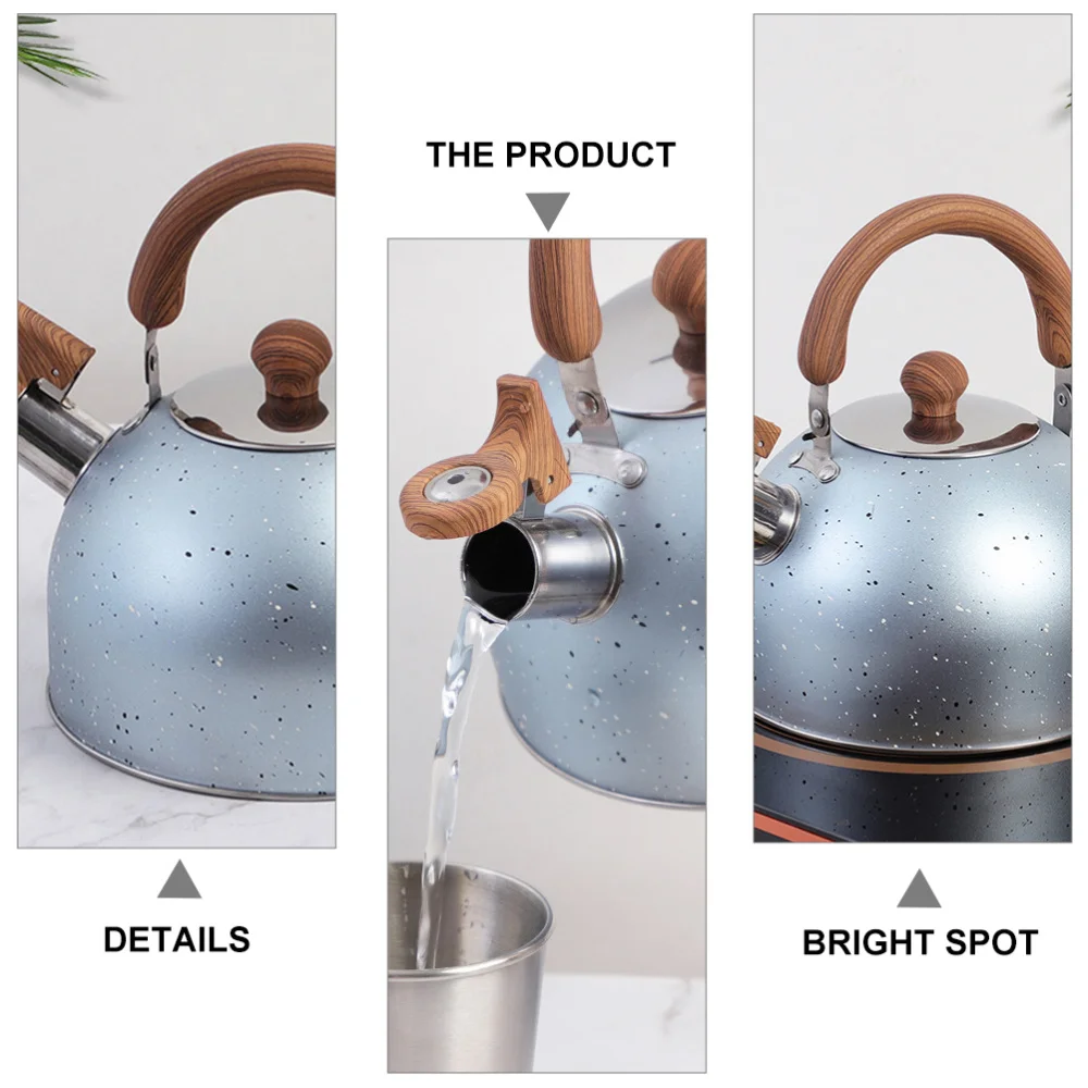 

2.1L Sounding Kettle Stainless Steel Water Kettle Home Wood Handle Kettle